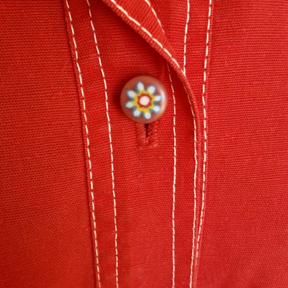 VTG 70s Pat Sandler Red Canvas Jacket Cropped - Picture 5 of 8